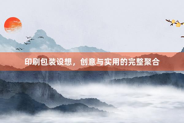 印刷包装设想，创意与实用的完整聚合